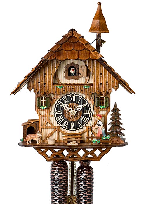 動作品】鳩時計 錘式時計 スイス購入 レストア済