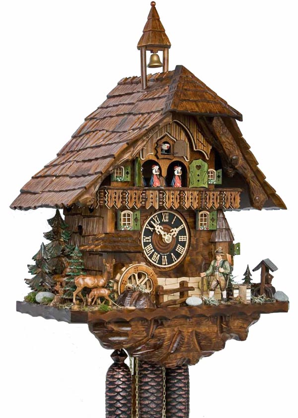 動作品】鳩時計 錘式時計 スイス購入 レストア済